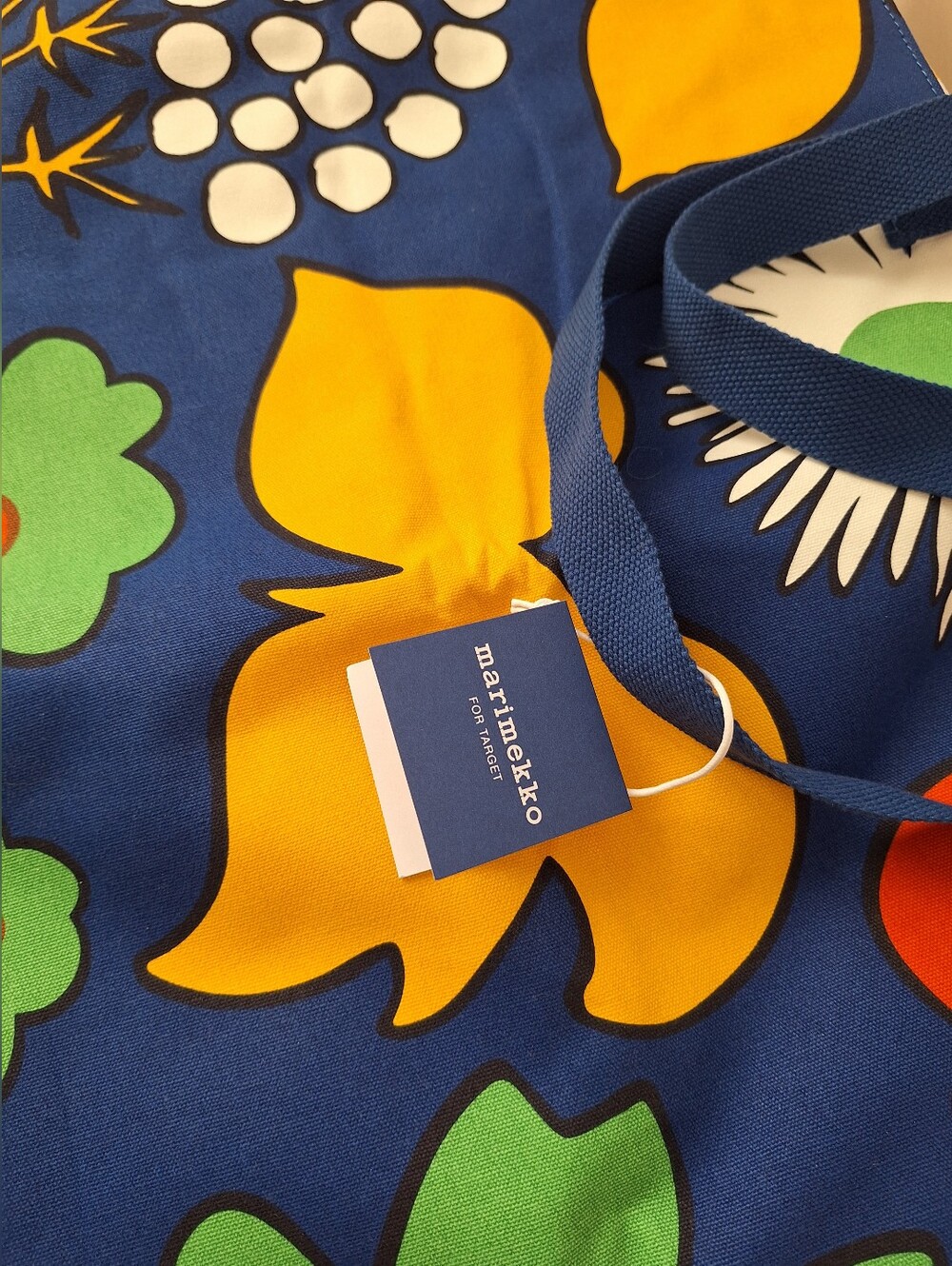 Marimekko Kukkatori Canvas Tote Oversized Beach Bag Colorful Floral HTF Rare NWT - Picture 7 of 15